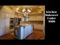 FRENCH COUNTRY KITCHEN MAKEOVER UNDER $300- DIY BUDGET KITCHEN - PAINTED CABINETS BEFORE AND AFTER