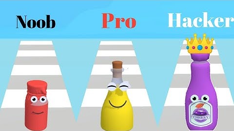 Noob vs Pro vs Hacker In Juice Run All Level Gameplay Android, ios