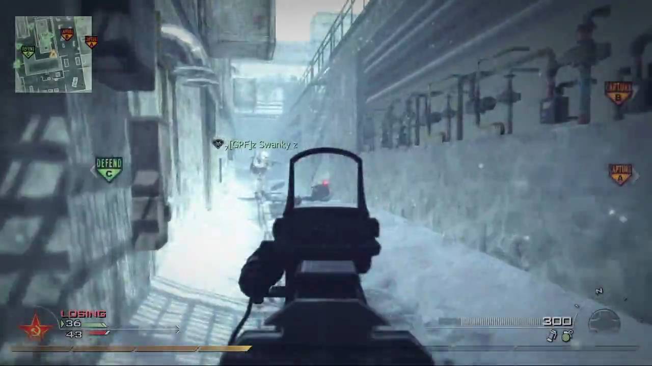 Modern Warfare 2 - Domination on Sub Base w/ P90 and ACR Assault Rifle