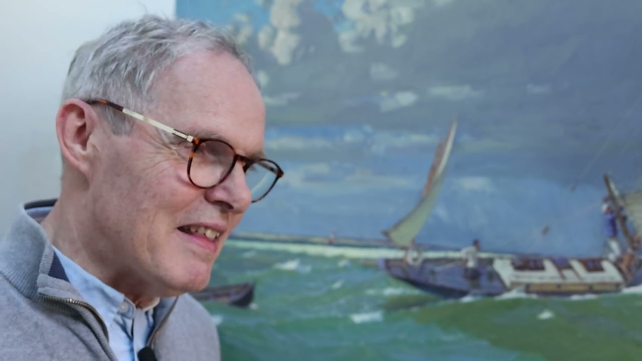 Painter Martyn Mackrill in discussion with David Messum about his 