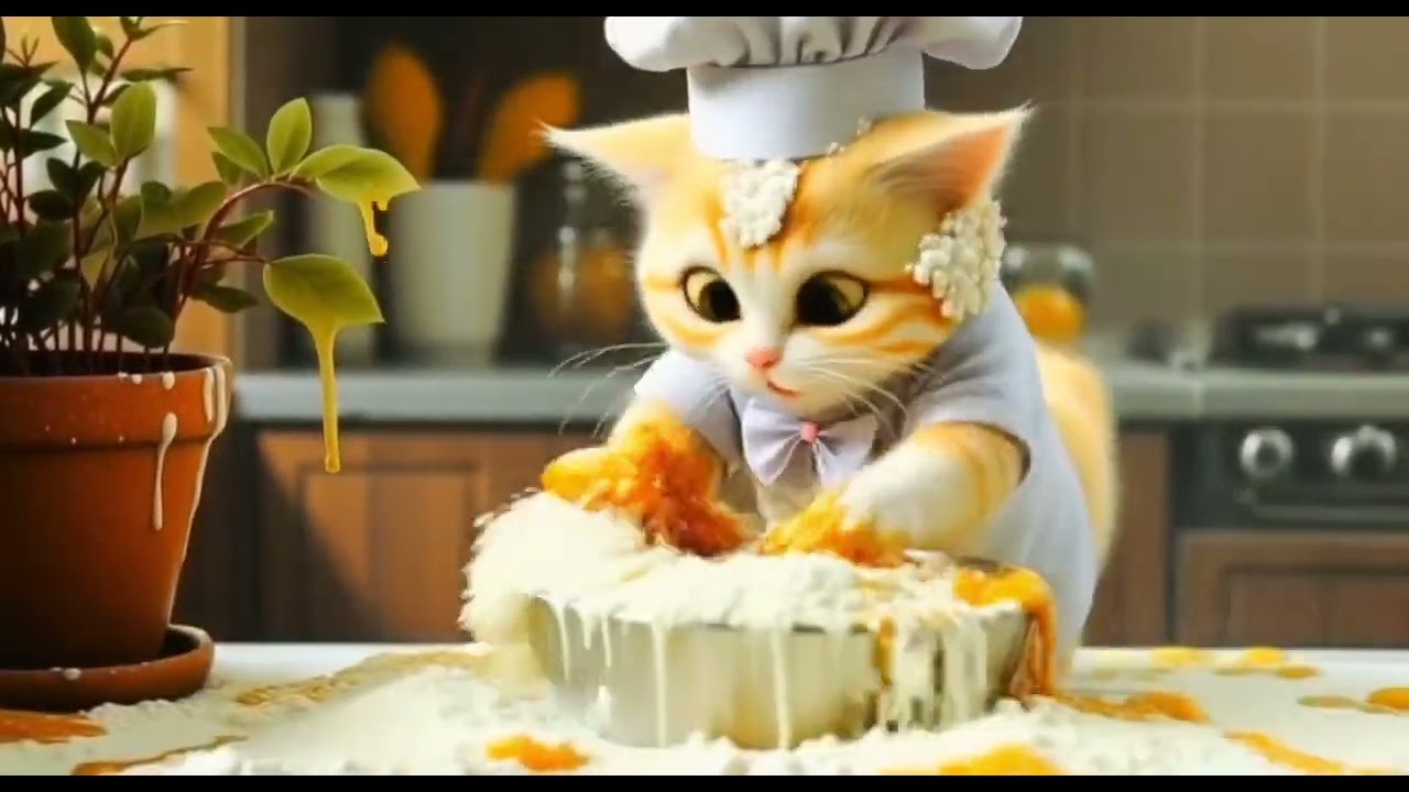 “😹 Cat Chef’s Ultimate Kitchen Disaster 🍲🔥 | The Cutest Cooking Fail Ever!”