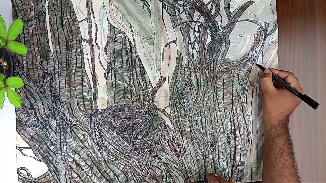 HOW TO CREATE LIGHT IN PEN DRAWING ON PAPER 📄