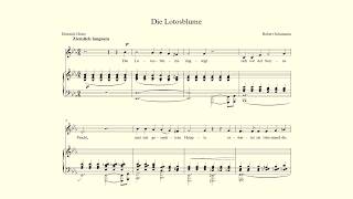 Die Lotosblume accompaniment in Eb Major - Schumann