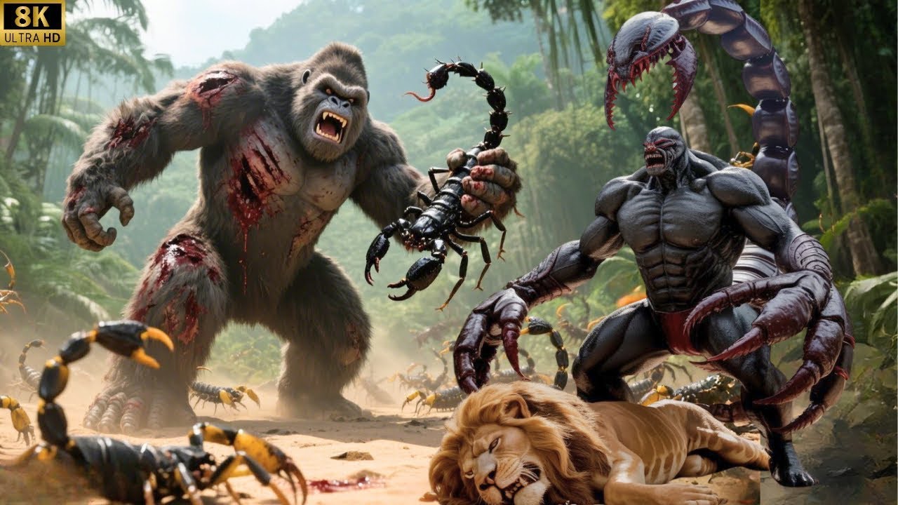 King Kong vs Scorpion Man And Giant Scorpions: Scorpion İnvasion On Skull Island