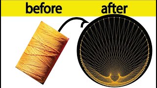 Golden Color Best String Art Pattern # Shorts Profile