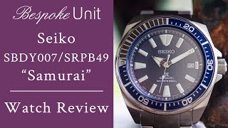 Seiko Prospex Samurai SRPB49 Review (SBDY007): Diver With “Blue Waffle”  Dial -