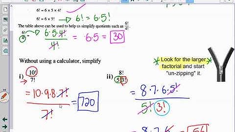 Lesson 2 (Part 1 - Factorial Notation)