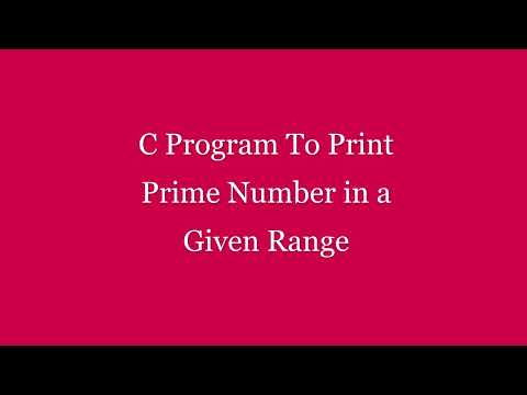 C Program To Print Prime Number in a Given Range || By Codingtutorial