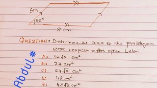 how to find area of parallelogram using base X height or abSinC