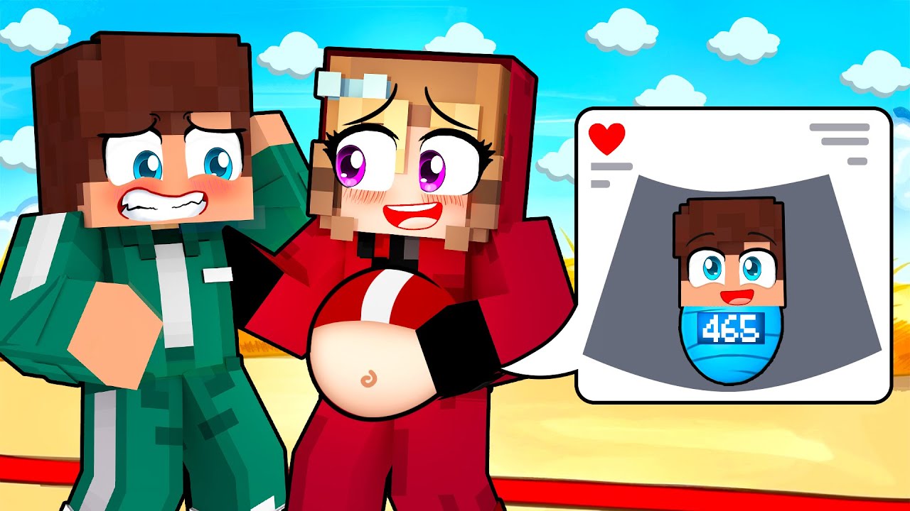 DZIEWCZYNA OCHRONIARZ JEST W CIĄŻY w SQUID GAME 3 w Minecraft!