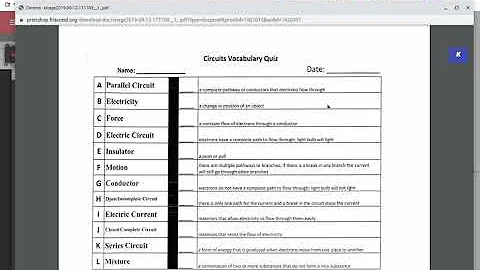 Circuits Vocabulary