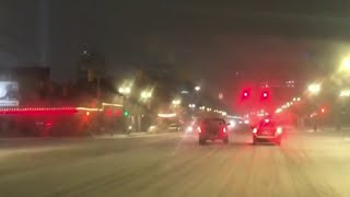 Slick roads across Metro Detroit