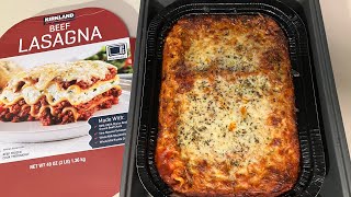 Kirkland Signature Beef Lasagna 2 Pack | Costco Frozen Lasagna Review