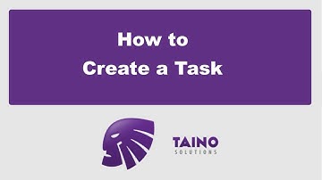 Taino Solutions -  How To - Create a Task