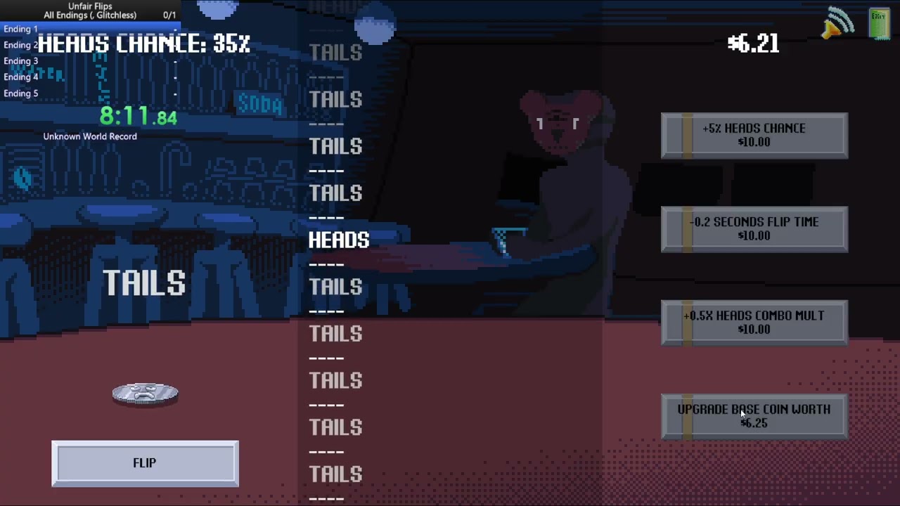 Unfair Flips All Endings Glitchless 6h50m7s