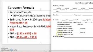 Karvonen Formula