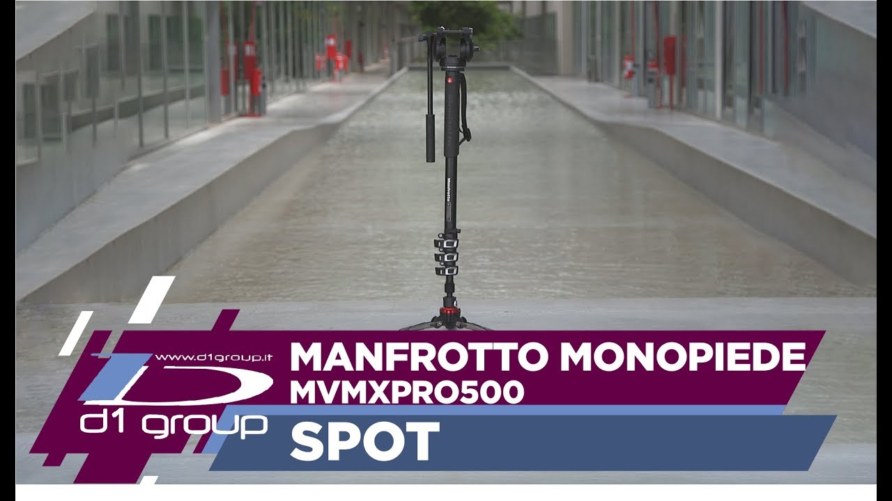 Manfrotto Monopiede video XPRO+ con base fluida e testa video ( mod. MVMXPRO500 )