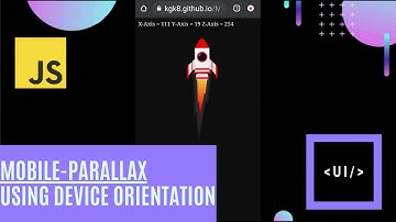 Parallax Effect Using Gyroscope | Parallax For Mobile| Gyroscope For Web | #Parallax |#UI | #Mobile