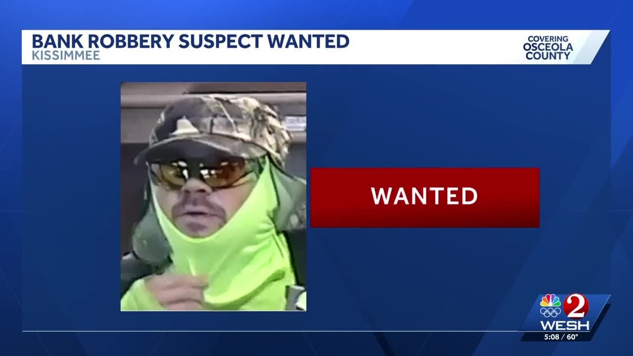 Bank robbery suspect wanted in Kissimmee - YouTube