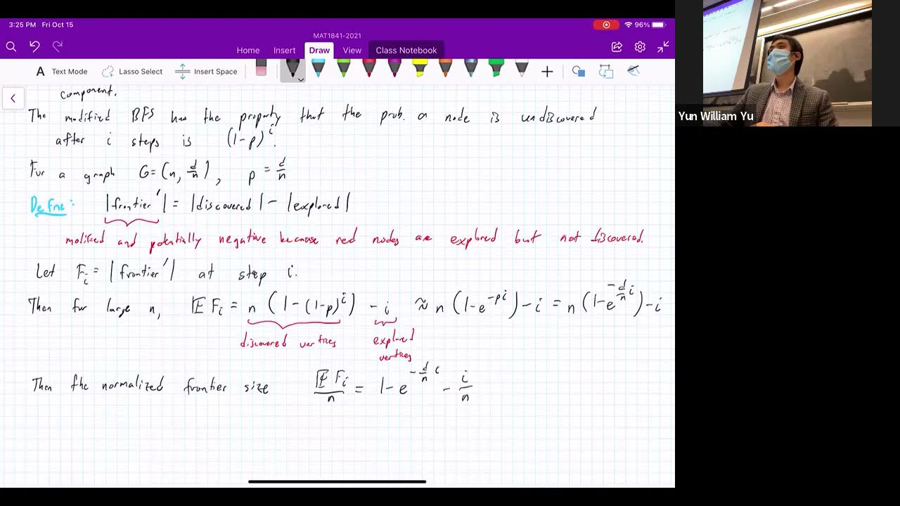 MAT1841 - Lec 16 - Erdos-Renyi random graph component size phase transitions