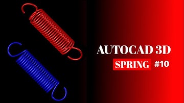 SPRING 3d tutorial in autocad , full video of Spring drawing