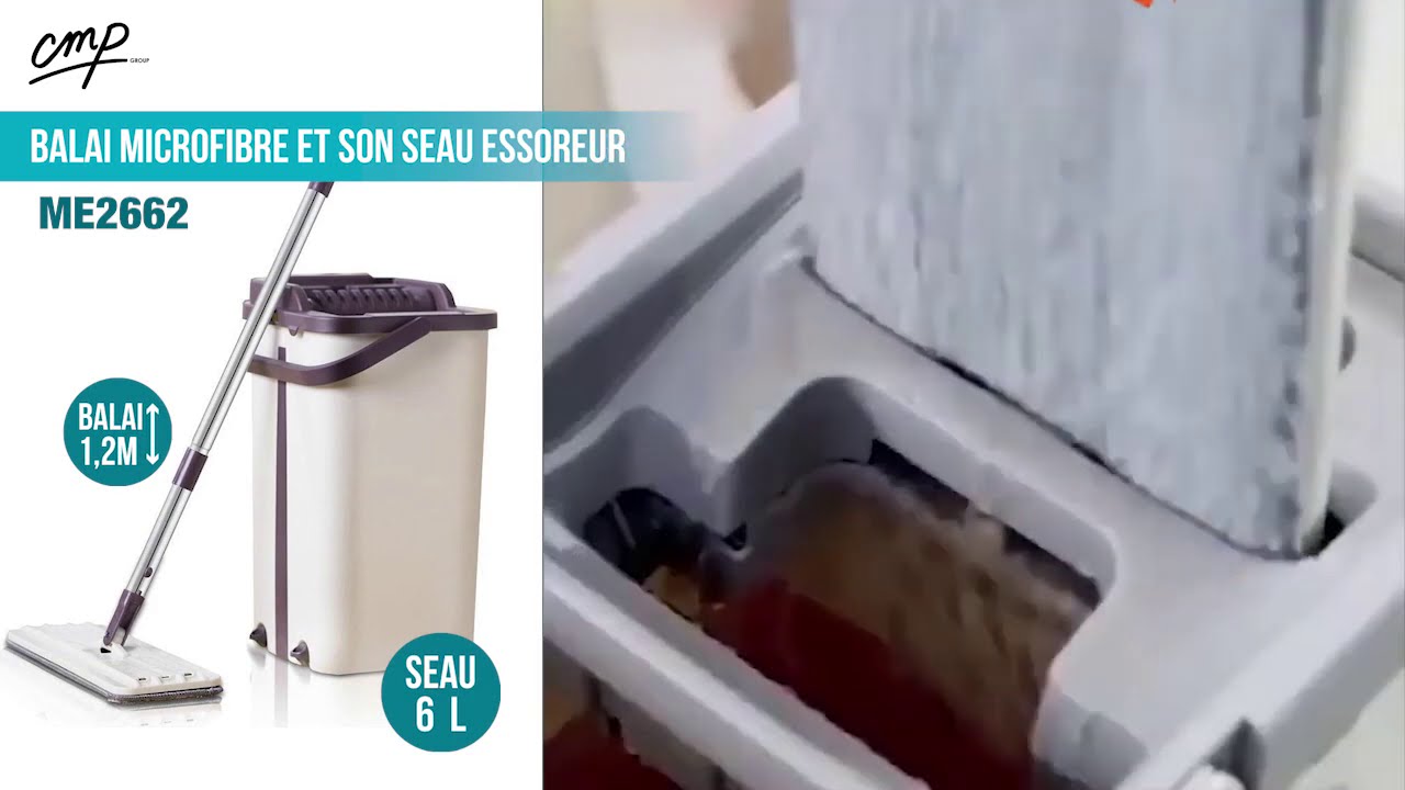 LE BALAI MICROFIBRE ET SON SEAU ESSOREUR
