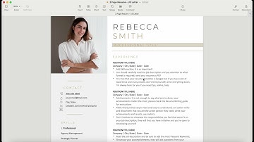 Mac Pages Resume Template/CV Template - 5. Icons - How to change, add or delete