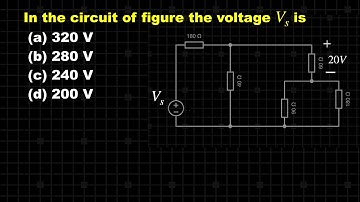 CIRCUIT ANALYSIS SOLVED PROBLEM || CALCULATE SOURCE VOLTAGE FOR THE GIVEN CIRCUIT