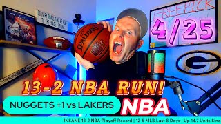 (THE RUN CONTINUES) 13-2 NBA PLAYOFF RUN! | Thursday NBA PLAYOFF PREDICTIONS