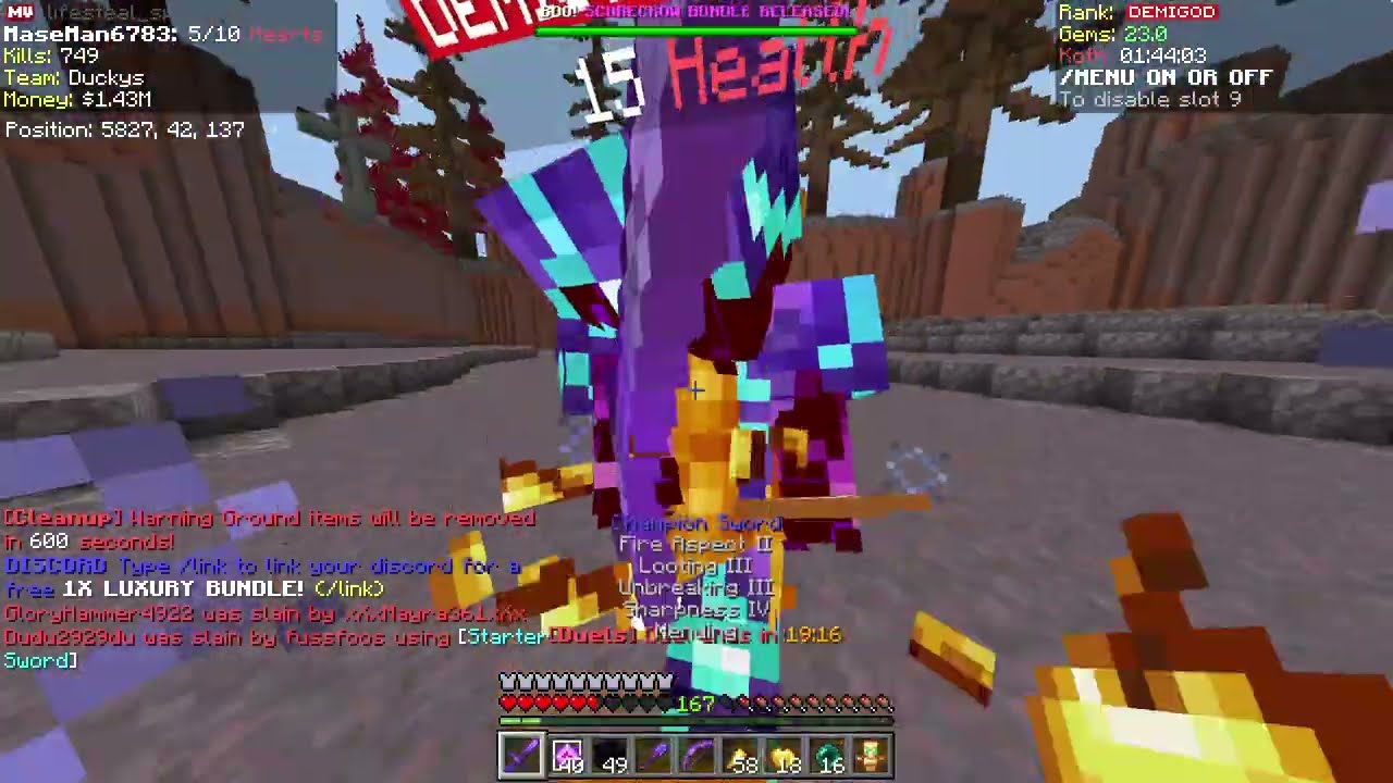 MINEVILLE LIFESTEAL ADDED DUELS SO I TRYED THEM!