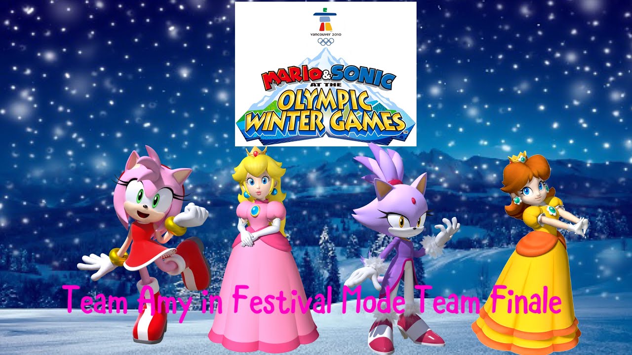 Mario & Sonic at the Olympic Winter Games Team Festival (Team Amy ...