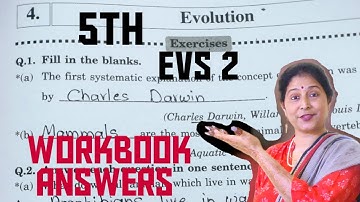 5 th Std, Workbook Answers of EVS-2, 4. EVOLUTION EASILY EXPLAINED IN HINDI AND ENGLISH 👍 SUBSCRIBE🔔