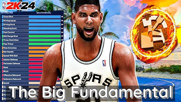 This PRIME Tim "The Big Fundamental" Duncan Build has 90 MID + 87 BLOCK! BEST BIGMAN BUILD NBA 2K24