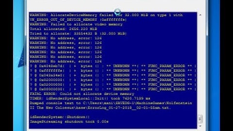 100% fix: Wolfenstein 2 The New Colossus (Failed to allocate video memory) - Mani