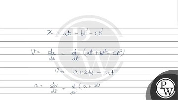 The position of a particle as a function of time \( t \), is given by \( x(t)=a t+b t^{2}-c t^{3...