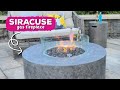 Concrete Fire Pit Table Outdoor Gas Fireplace For Garden 102x35 Cm SIRACUSE Gray Concrete Fire Pit Table Outdoor Gas Fireplace For Garden 102x35 Cm SIRACUSE Gray