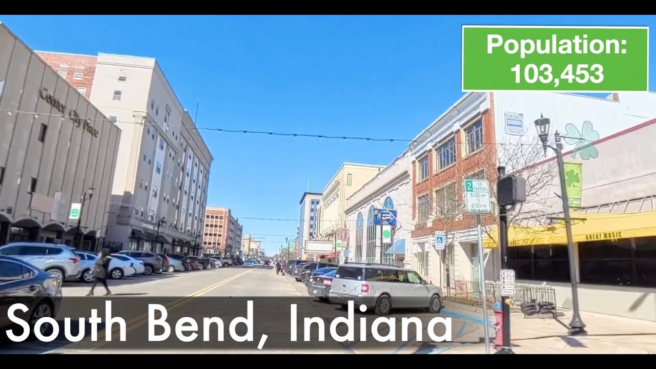 Поездка по Саут-Бенд, Индиана 🚗 | Живописный тур по городу и настоящие улицы