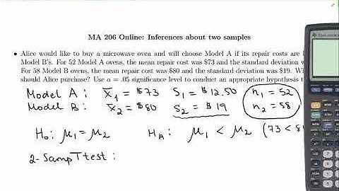 2 samples inferences: independent samples