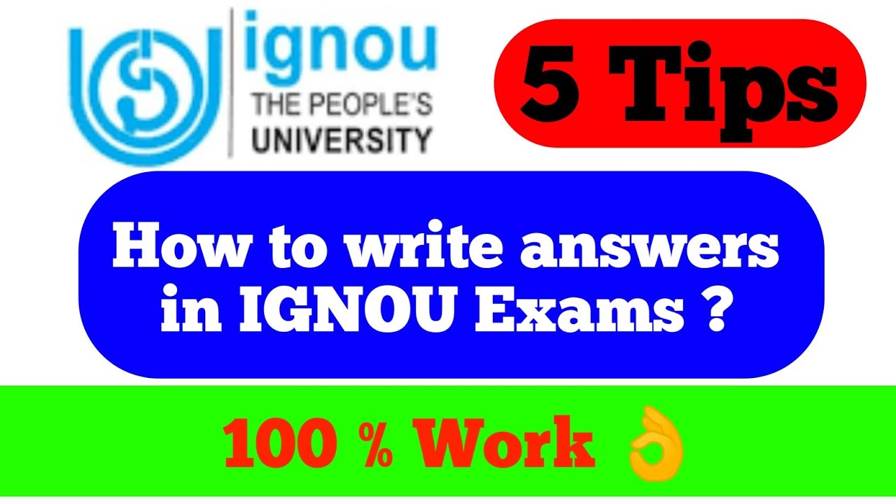 How to write Answers in IGNOU Exams | IGNOU Exam Tips | How to improve ...