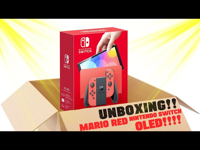 New Nintendo Switch OLED Mario Red Edition Unboxing 