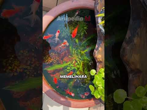 Memelihara berbagai jenis ikan mas koki di pot bunga simpel #ikanhiasairtawar #ikanhiaskoki