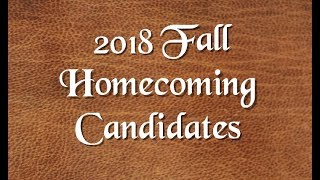 2018 Fall Homecoming Candidates