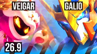 VEIGAR vs GALIO (MID) | KR Master | 26.9
