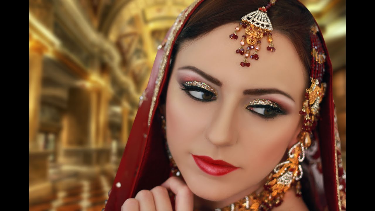 Gold And Silver Glitter Makeup Indian Asian Pakistani Traditional