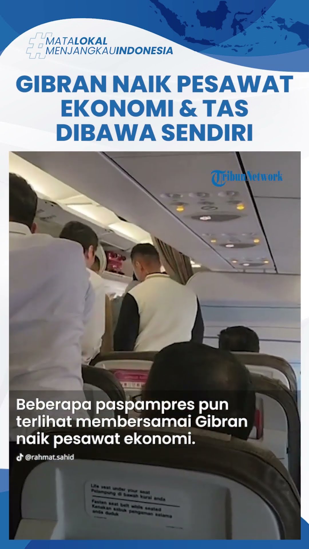 Gaya Gibran usai Kunker Semarang: Pakai Outfit Milenial, Naik Pesawat Ekonomi, Bawa Tas Sendiri