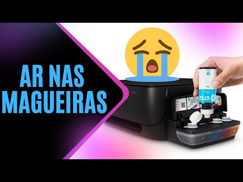 impressora HP com ar nas mangueiras, Deskjet GT5822 | bolhas de ar na impressora, como remover?