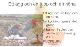 Ett ägg och en tupp och en höna.