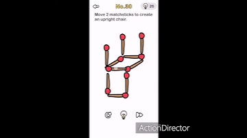 Brain Out level 30 Updated | Move 2 matchstick to create an upright chair