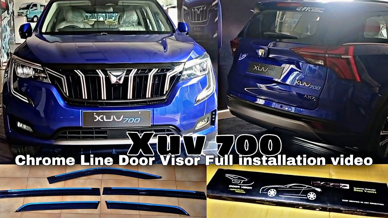 2021 Mahindra Xuv 700 Chrome Line Door Visor Car Accessories Full