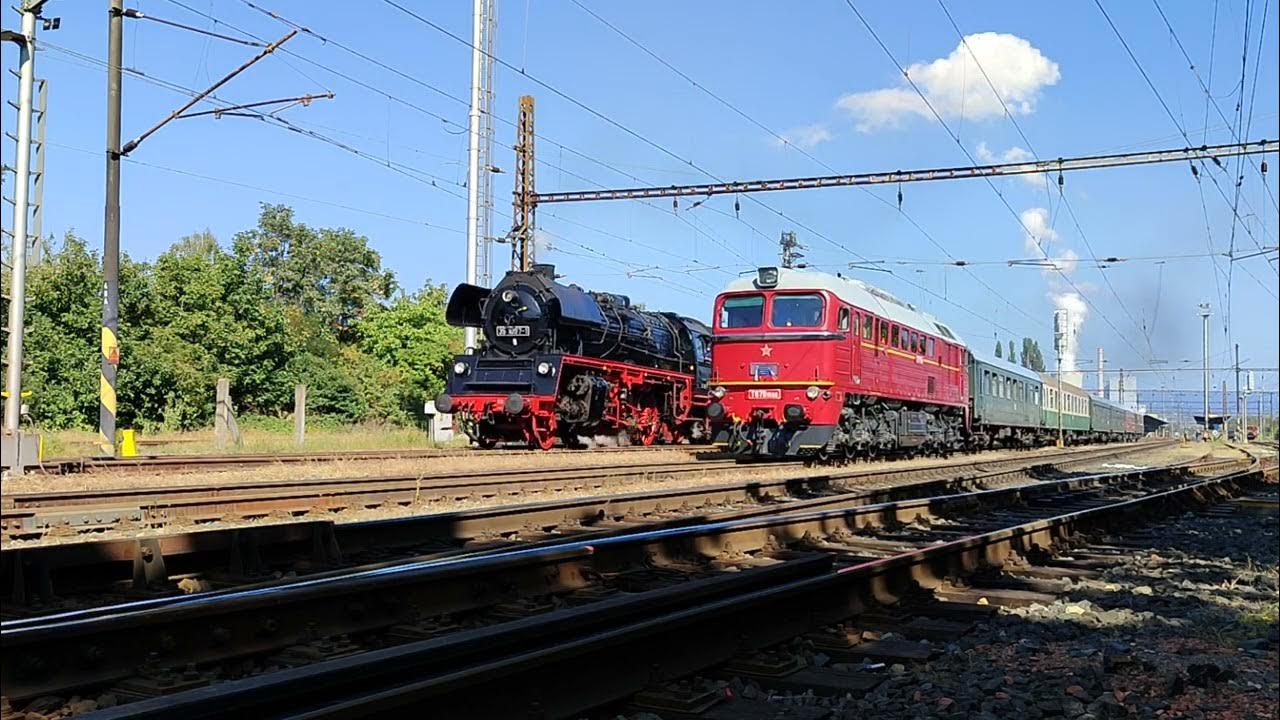 35 1097-1 a T679.1600 při souběžné jízdě z Bíliny 16.9.2023 - YouTube